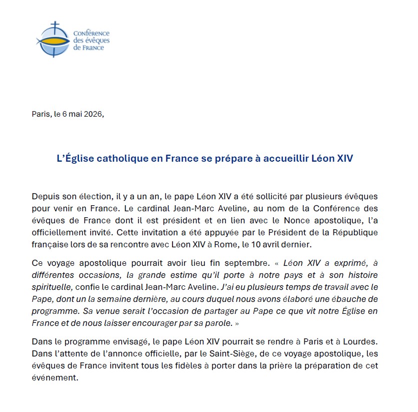 L&rsquo;&Eacute;glise catholique en France se pr&eacute;pare &agrave; accueillir L&eacute;on XIV