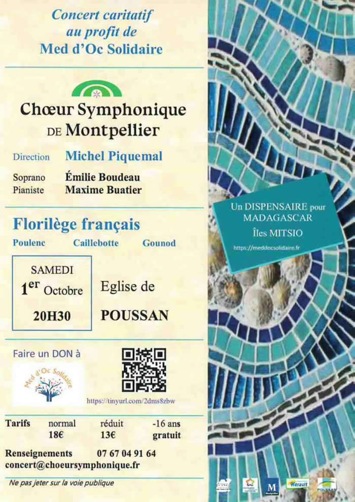 Concert le 1er Octobre Choeur Symphonique de Montpellier Page 1