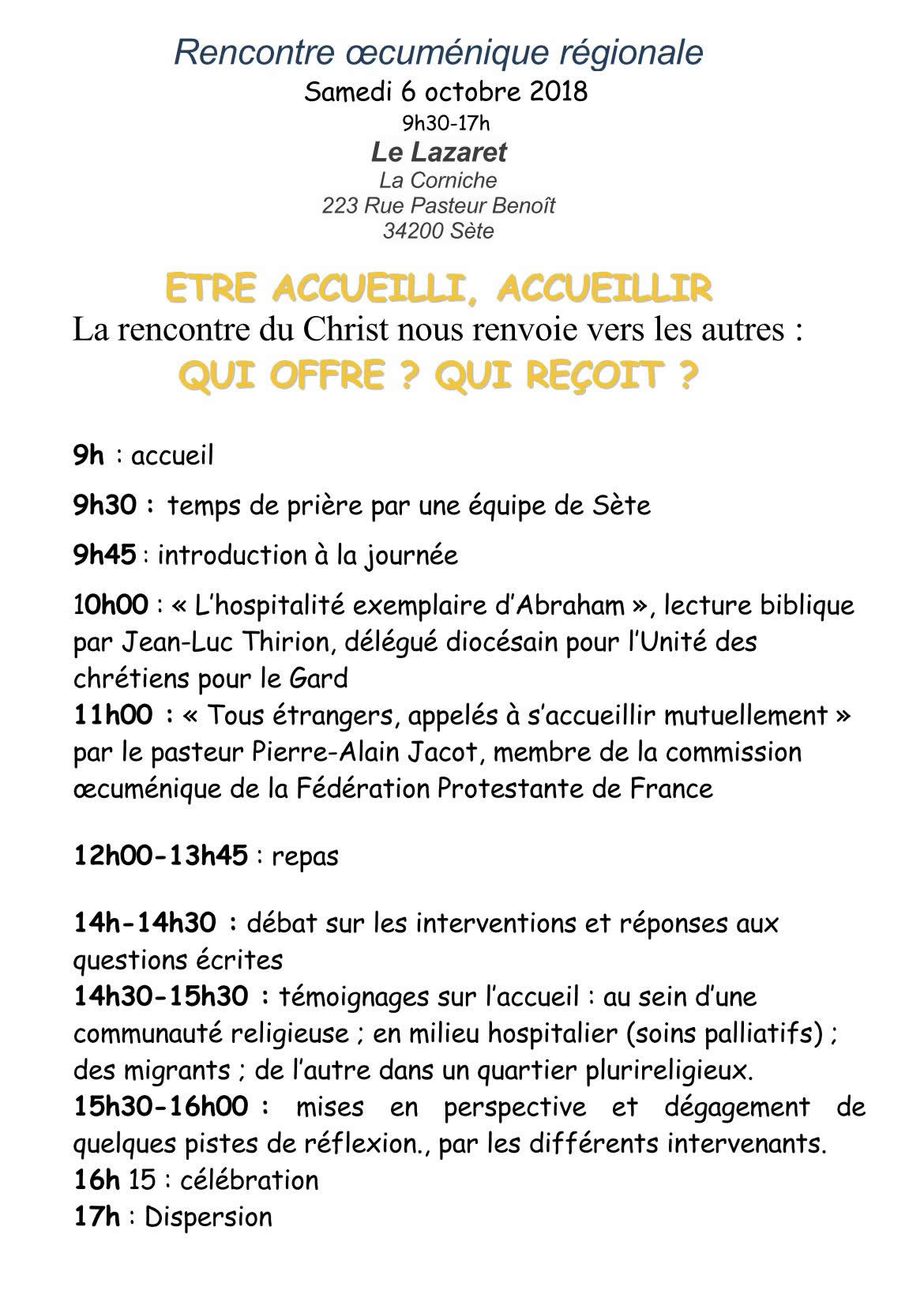 Rencontre oecuménique régionale 2