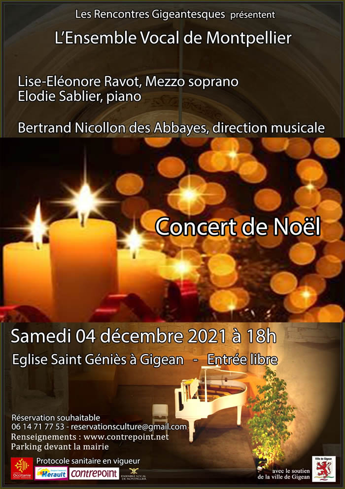 concert de noel Gigean Décembre 2021